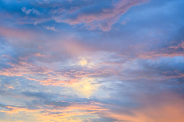 istock The colorful pink and blue sky at sunset background 1151530698