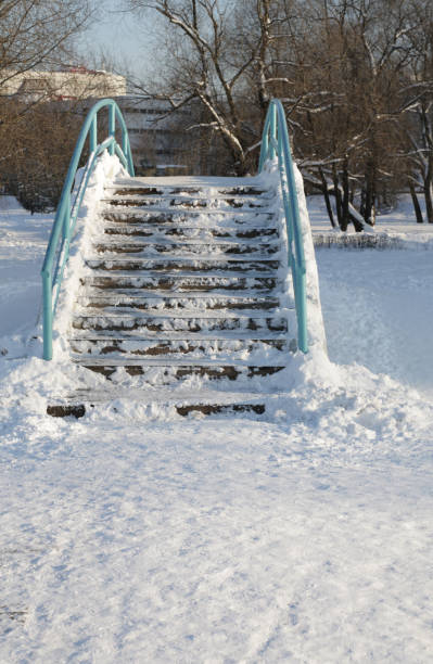 istock bridge over pond at winter 1151530787