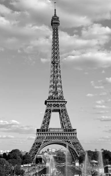 istock Eiffel Tower in Paris with black and white effect 1151533938