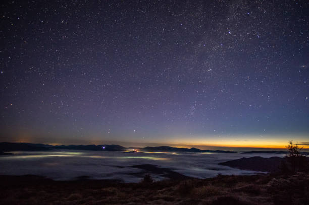 istock Stars in the sky at sunrise 1151535655