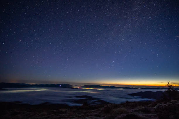 istock Stars in the sky at sunrise 1151535697