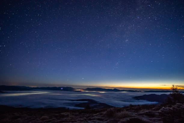 istock Stars in the sky at sunrise 1151535719
