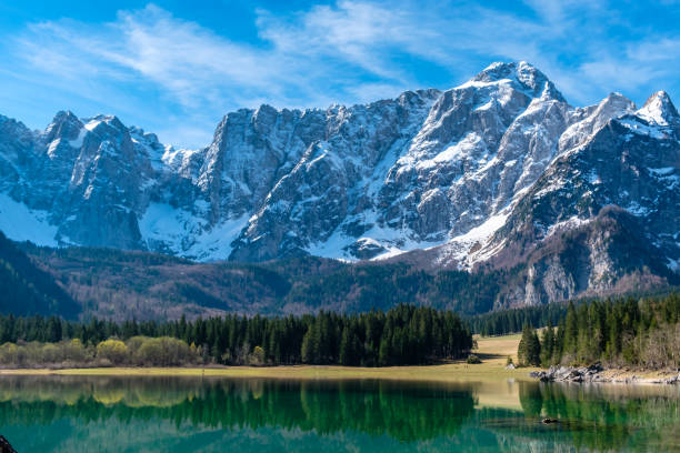 istock Spring morning at the alpine lake 1151540301
