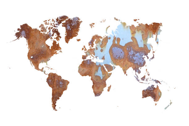 istock world map on zinc wall background 1151546991