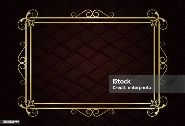 Old Fancy Frame Pattern Decorative Frame In Vintage Style Stock Illustration - Download Image ...