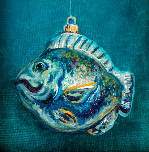 istock Christmas tree toy,  oil painting, handmade 1151554432