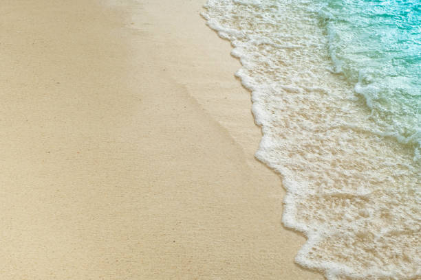 sand and sea water in the beach