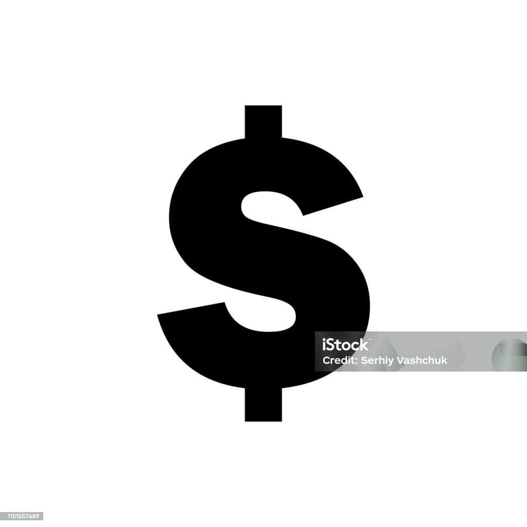 Vector image of a flat, isolated icon dollar sign. Currency exchange dollar. United States dollar sign Dollar Sign stock vector