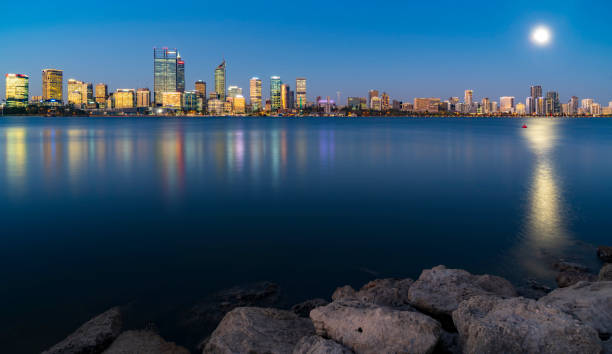 istock Perth cityscape and reflection in the river, Perth city 1151559829