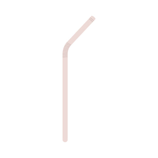 istock Metal modern reusable straw, tube or pipe in a flat style. 1151561694