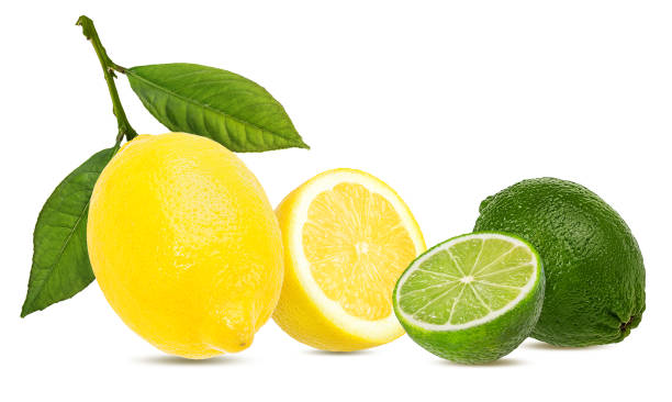 istock Lemon with lime isolated on white background with clipping path 1151566642