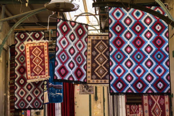 istock Rugs sold in the Souk Market 1151568081