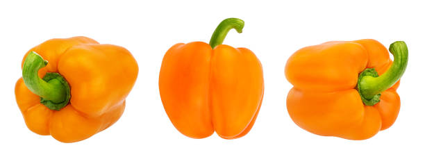 istock Yellow pepper bell isolated on white background with clipping path 1151568832