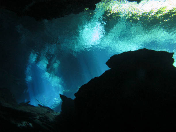 istock Sun rays entering the water in an underwater cave. 1151573762