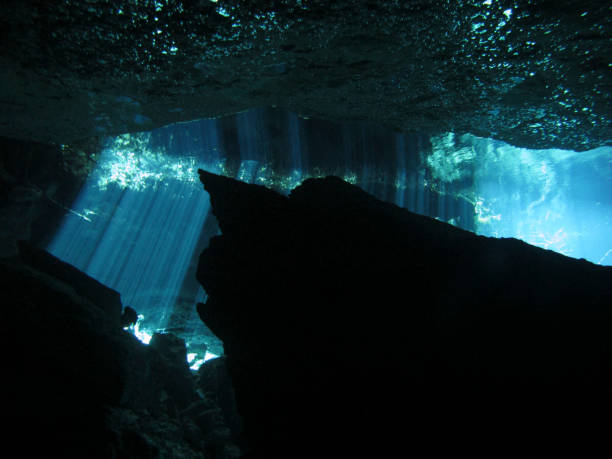istock Sun rays entering the water in an underwater cave. 1151574288