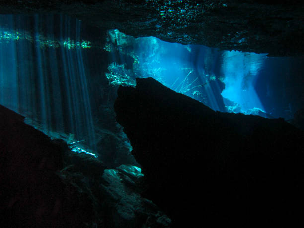 istock Sun rays entering the water in an underwater cave. 1151574296