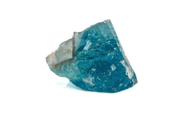 istock Macro stone Fluorite mineral on white background 1151575985