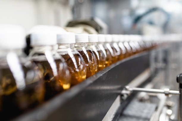 istock Production line for juice bottling 1151576351