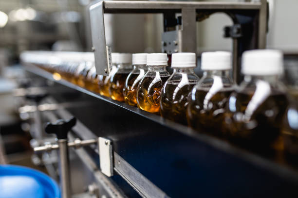 istock Production line for juice bottling 1151576365