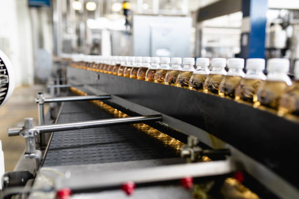 istock Production line for juice bottling 1151577027
