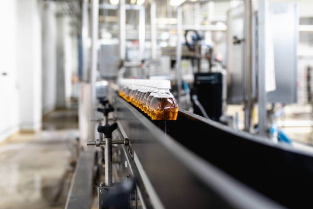 istock Production line for juice bottling 1151577043