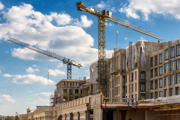 istock Construction site with cranes in Moscow, Russia 1151581263