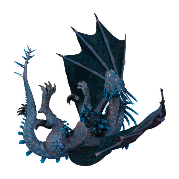 istock 3D illustration fantasy dragon on white 1151582489