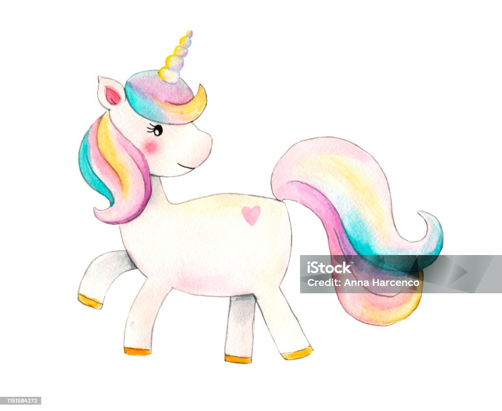 Lân Minh Họa Kỳ Lân Màu Nước Đẹp Ngựa Hoạt Hình Hợp Thời Trang Ma ...