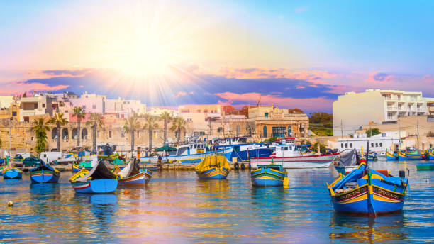 istock Panoramic view of Valletta harbor 1151588136