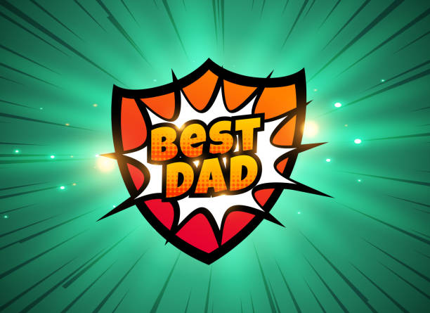 best dad comic style background best dad comic style background funny fathers day stock illustrations