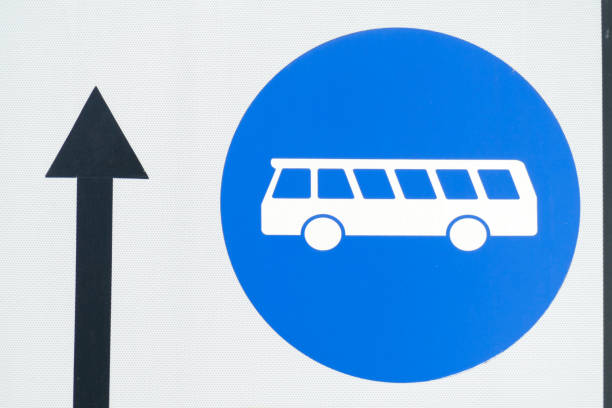 Traffic sign bus special lanes