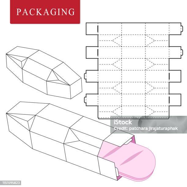 Vector Illustration Of Boxpackage Template Isolated White Retail Mock Up Stock Illustration - Download Image Now