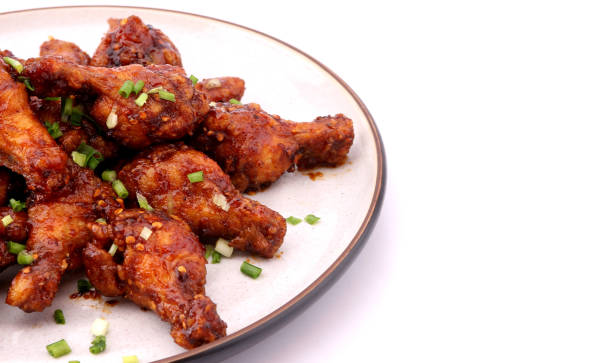 istock Delicious Korean fried chicken on a white background. 1151601720