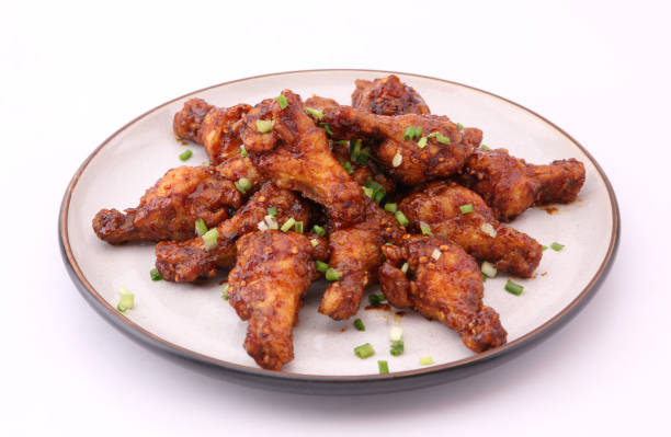 istock Delicious Korean fried chicken on a white background. 1151601742