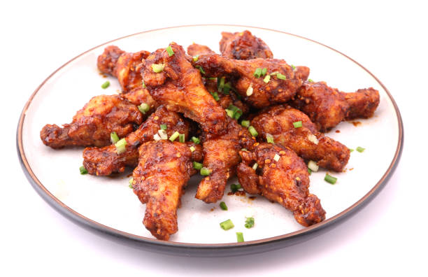 istock Delicious Korean fried chicken on a white background. 1151601753
