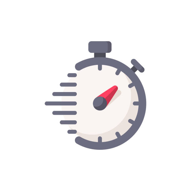 ilustrações, clipart, desenhos animados e ícones de temporizador, tempo, ícone liso do pulso de disparo. pixel perfeito. para mobile e web. - hourglass time timer measuring