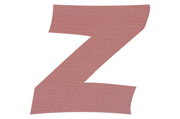 istock Letter z with terracotta colored fabric texture on white background 1151602052