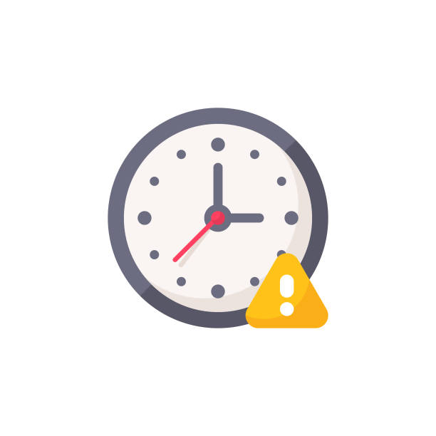 Clock, Time Flat Icon. Pixel Perfect. For Mobile and Web. Clock, Time Flat Icon. time danger stock illustrations