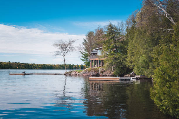 istock Cottage on a lake 1151603023