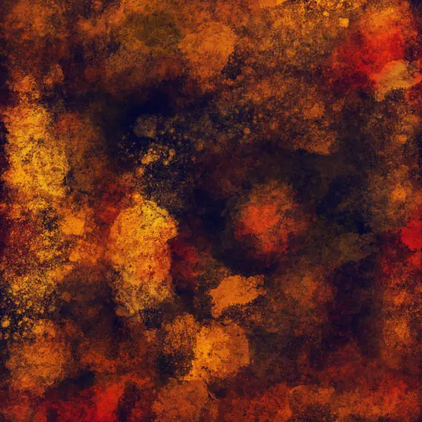 Vector illustration of Orange, Red and Black Abstract Metallic Wall Texture. Grunge Vector Background.