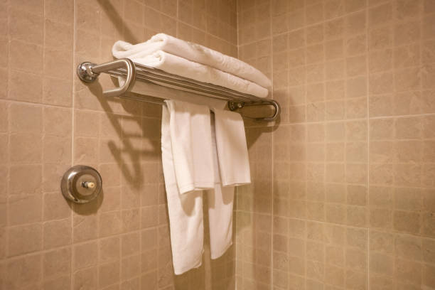 istock Towel in bathroom on wall 1151604601