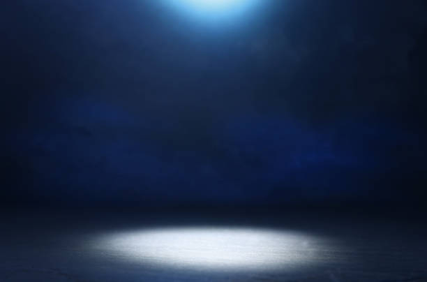 istock abstract dark concentrate floor scene with mist or fog, spotlight and display 1151609553