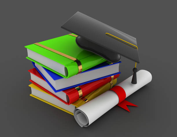istock Graduation. Mortarboard, diploma and books 1151609704