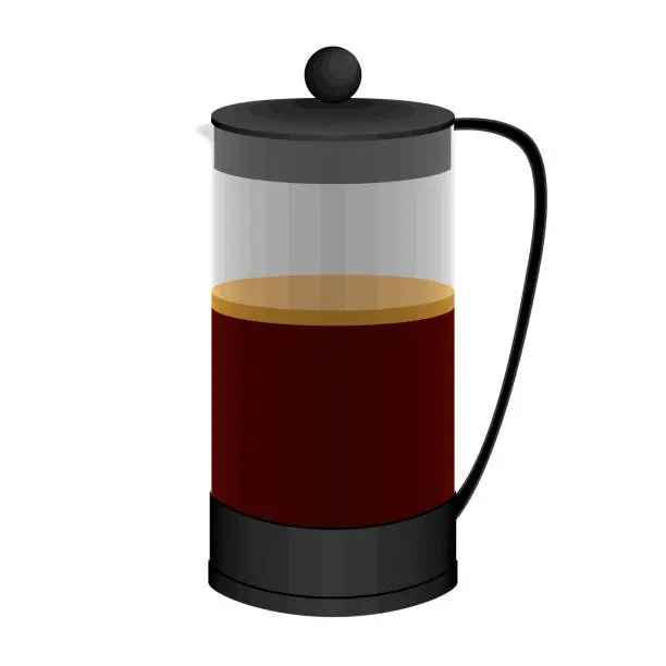 Vector illustration of Isolated french press coffee maker image