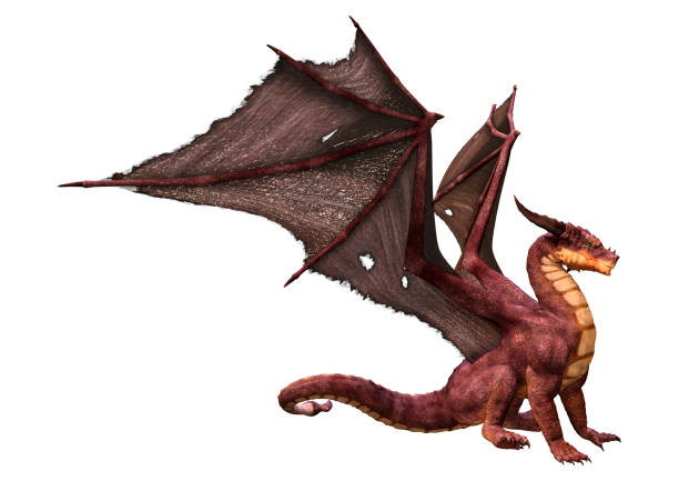 istock 3D illustration fantasy dragon on white 1151621762