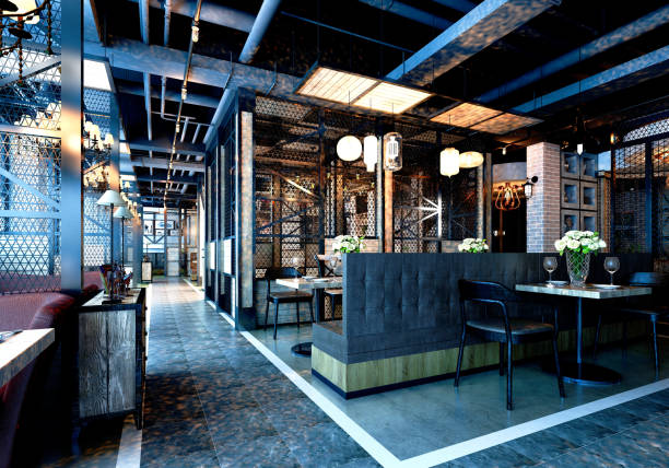 istock 3D render of cafetaria and restaurant 1151623152