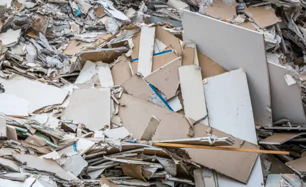 Photo of Piles of gypsum board