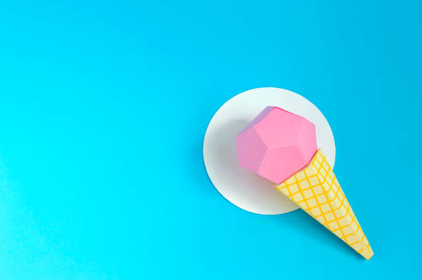 istock Ice cream in waffle cone made of paper 1151627745