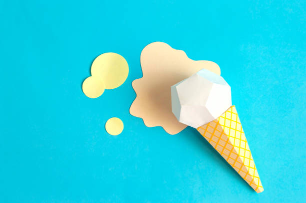 istock Ice cream in waffle cone made of paper 1151627752
