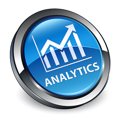 Analytics Button Analytics 3d Blue Round Button Stock Illustration - Download Image Now ...